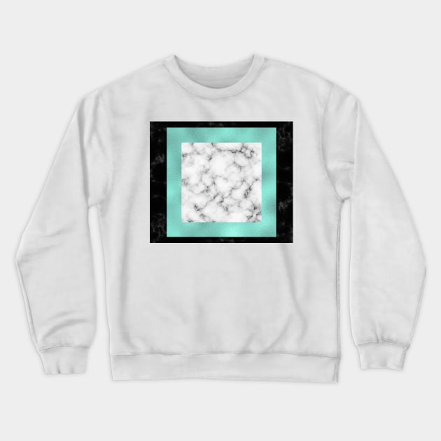 Mint marble VIII Crewneck Sweatshirt by marbleco